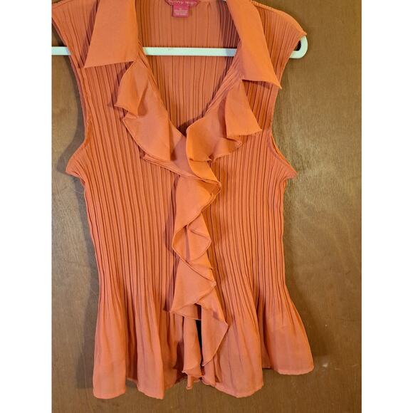 Women's Sunny Leigh Orange Tank Top Size XL - Picture 3 of 6